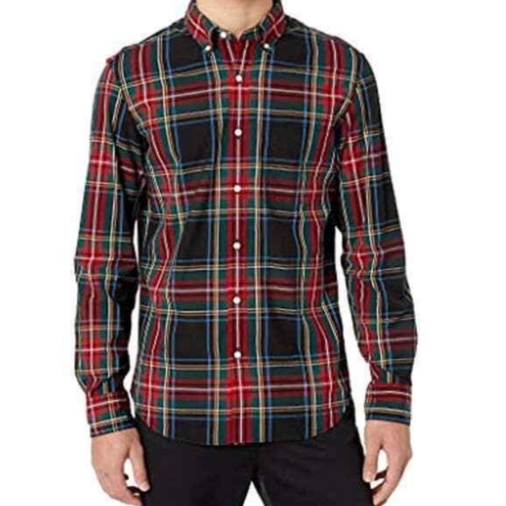 J. Crew Red and Blue Plaid Casual Button Down Shirt